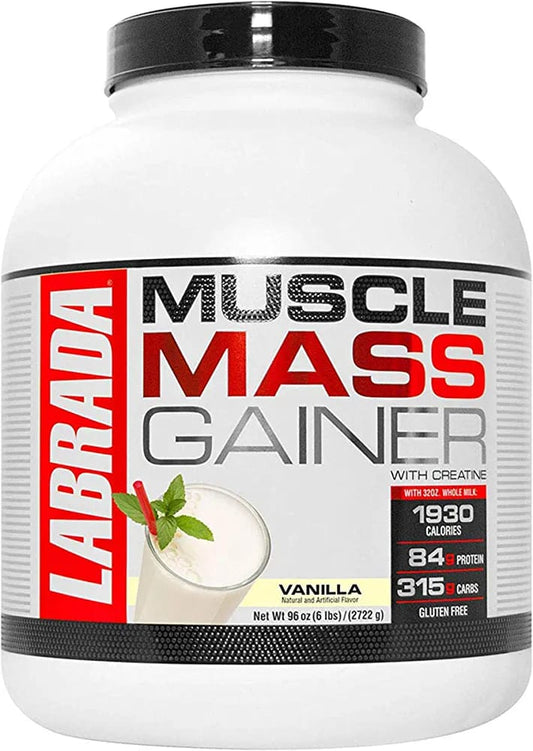 Labrada muscle mass gainer 6lbs , @.72Kg , ( vanilla)