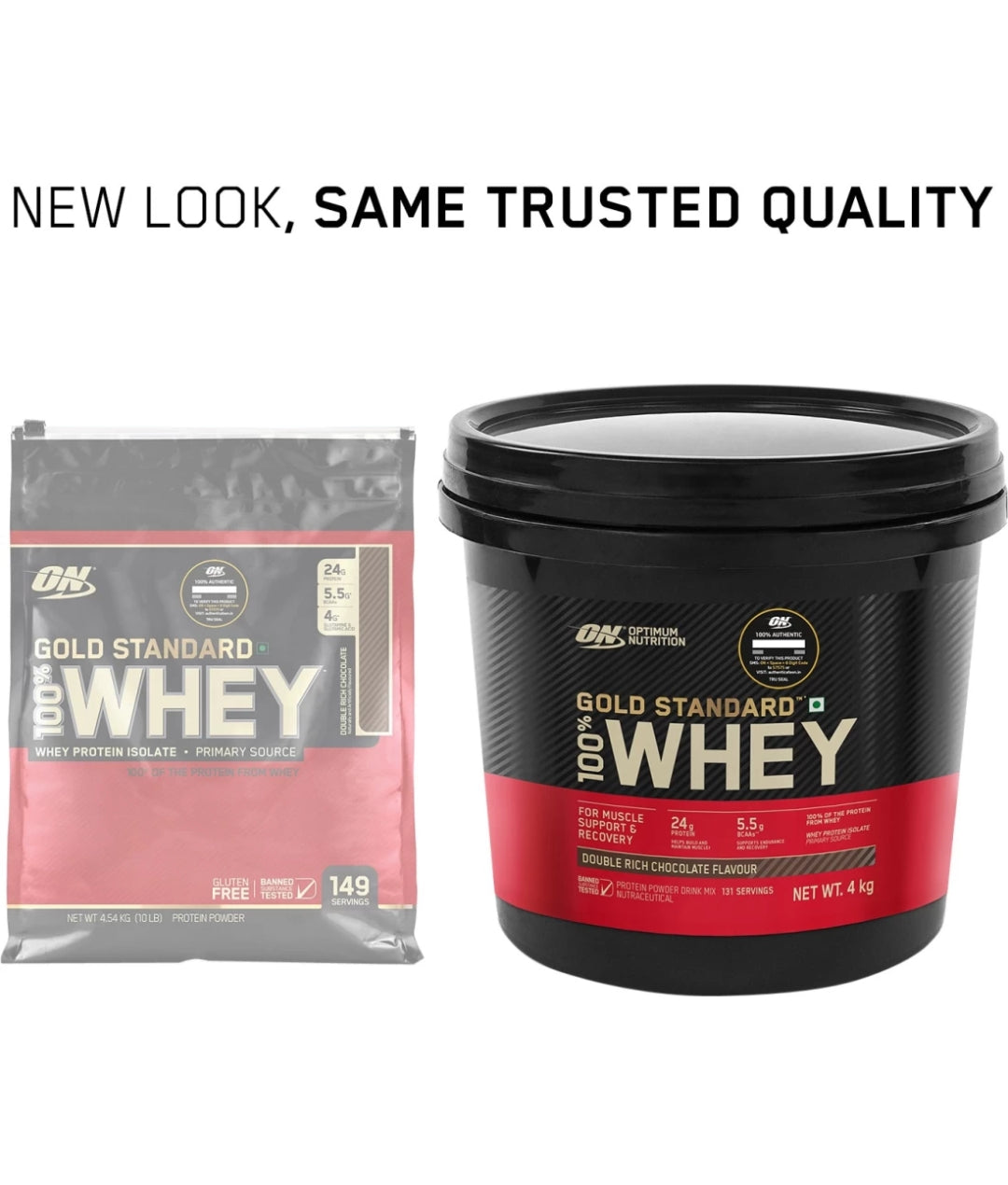 ON (Optimum Nutrition) Gold Standard 100% Whey Protein 8.8 lbs, 4 kg, Primary Source Isolate .